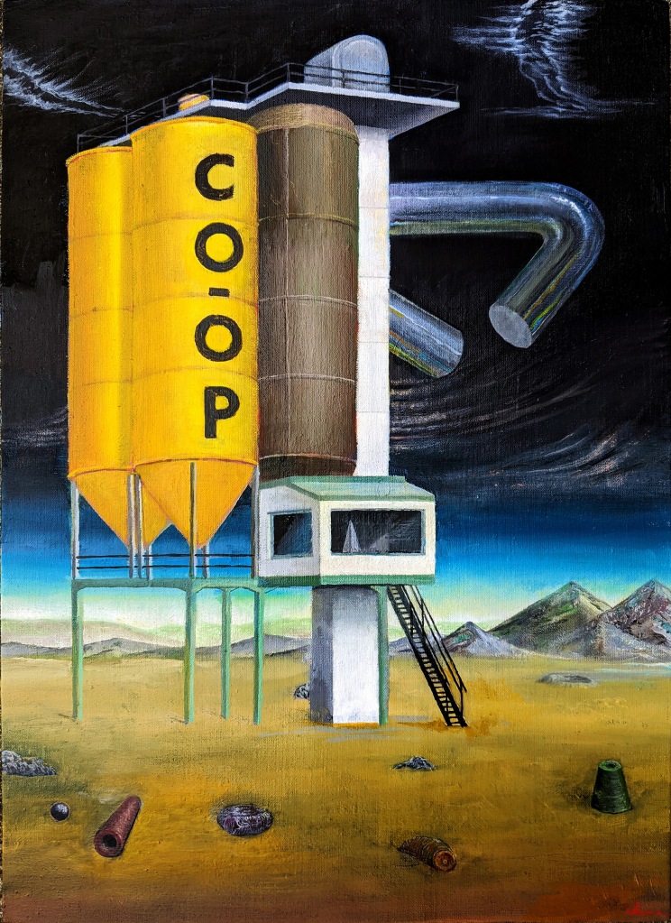 Cooperative Cement Plant, painting by Torsten Slama
